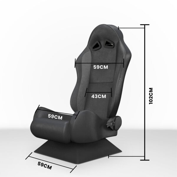 360 Swivel Relaxing IPL Player Seat Black - Image 9