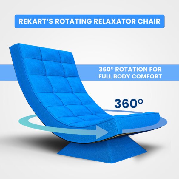 Relaxator 360 Swivel Blue Fabric Seat - Image 3