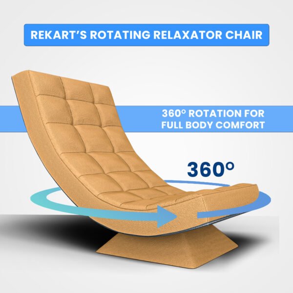 Relaxator 360 Swivel Cream Fabric Seat - Image 3