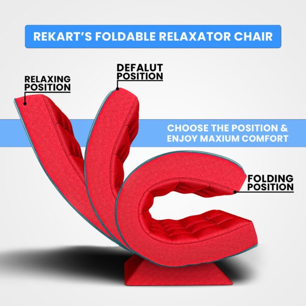 Relaxator 360 Swivel Red Fabric Seat - Image 3