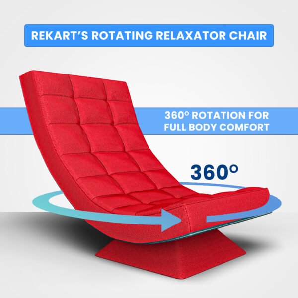Relaxator 360 Swivel Red Fabric Seat - Image 4
