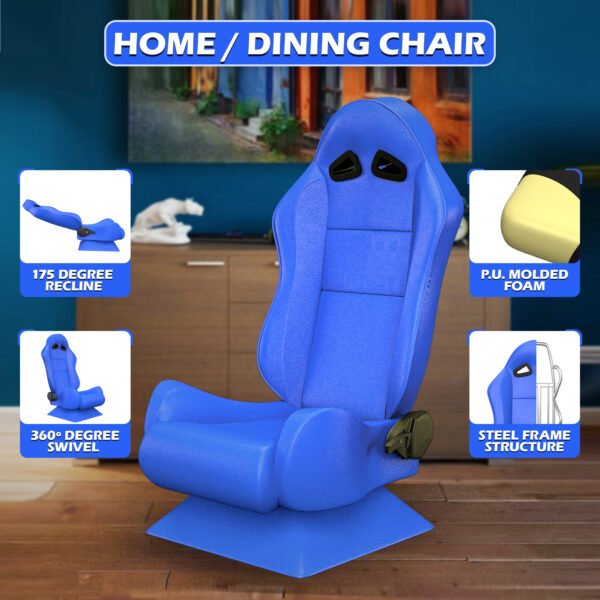360 Swivel Relaxing IPL Player Seat Blue - Image 2