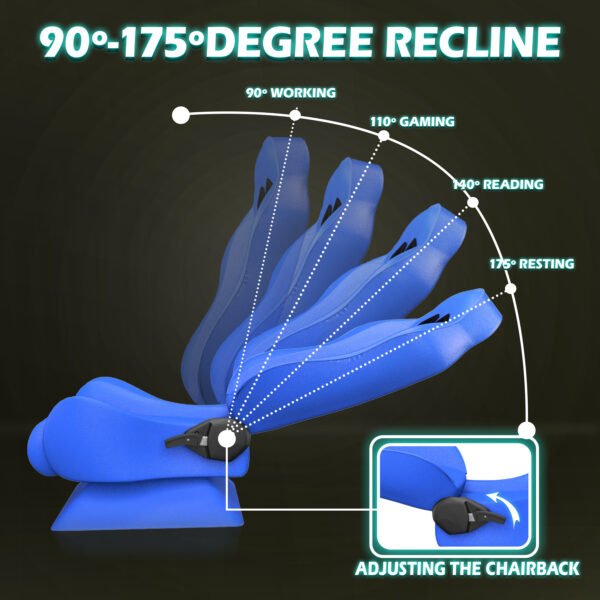 360 Swivel Relaxing IPL Player Seat Blue - Image 3